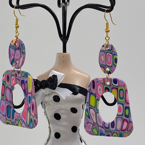 Handmade Polymer Clay Dangle Earrings Host Pick - Picture 8 of 14